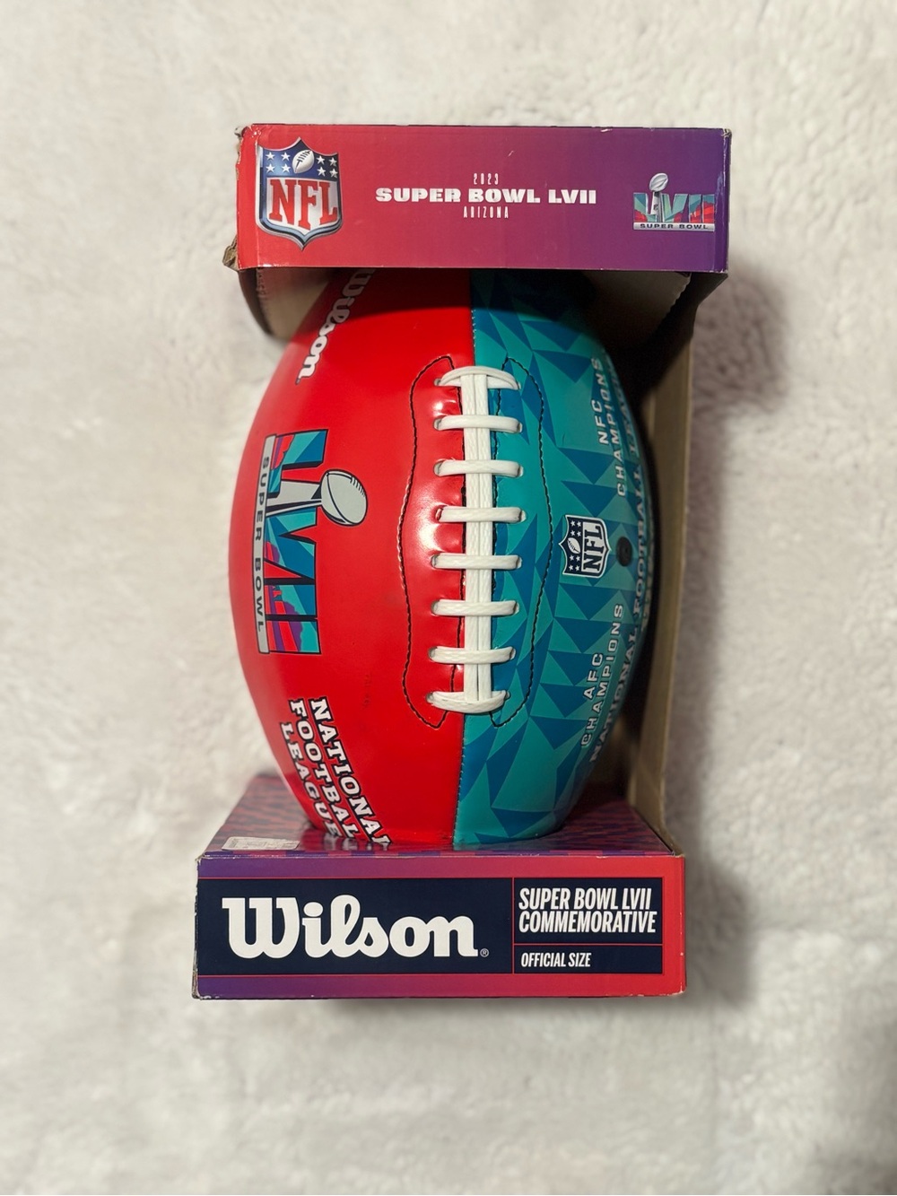 Wilson Super Bowl LVII Commemorative Autograph Football Open Box With Flaws